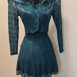 Spaghetti strap dress with bolero